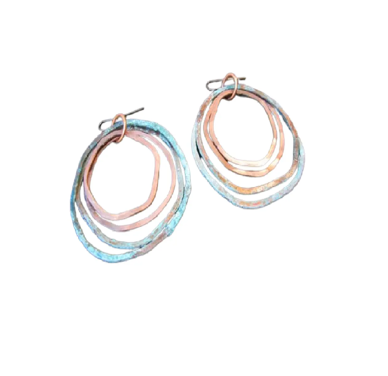 Drop And Hollow Europe And Fashion Bronze Earrings Elegant Temperament Sparkle Rainbow-Colored Glass Stone Earrings Jewelry