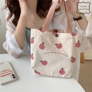 Vente en gros de sacs fourre-tout en toile imprimée de qualité supérieure en toile recyclée avec motif imprimé sac à main réutilisable avec logo personnalisable - Product Image 2