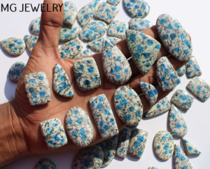 Cabujones de jaspe K2 Cabujones semipreciosos lisos Lote al por mayor Crinoid K2 Jasper Gemstone Cabochon Lote Cristal natural - Product Image 4