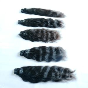 Extensions de cheveux vierges naturels non traités cuticule alignée traitement chimique Texture droite libre brut indien vietnamien humain - Product Image 2