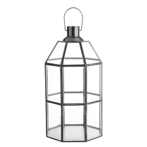 โคมไฟแก้วใส่เทียนพร้อมกรอบสีดำเงาสำหรับตกแต่งบ้านและสวนล่าสุด - Product Image 4