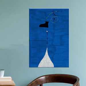 Impresión en Lienzo Abstracta Inspirada en Joan Mir: Decoración Moderna y Ecléctica, Lienzo Enrollado - Product Image 1