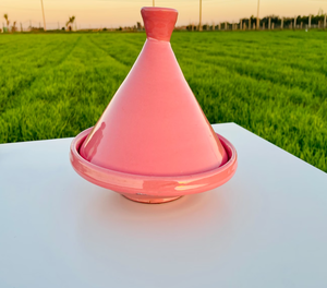 Pot à tajine en céramique classique émaillée rose casseroles marocaines sans plomb faites à la main batteries de cuisine - Product Image 4