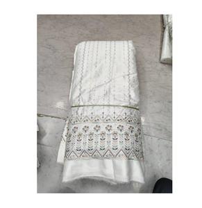 Tissu de broderie satiné Malai de luxe, parfait pour les projets de couture et de mode personnalisés, disponible à un prix abordable - Product Image 1