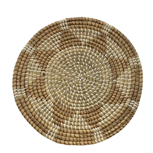 Wholesale Top Quality <b>Set</b> Seagrass Wall <b>Plate</b> Decor <b>White</b> Hanging <b>Plate</b> Wall Decor 100% Handmade Vietnamese Craftsman - Product Image 1