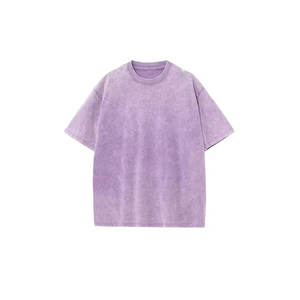 เสื้อยืดผ้าฝ้ายโอเวอร์ไซซ์ฟอกสี100% สไตล์วินเทจใส่สบายเหมาะกับการซีดแสงแดด - Product Image 2