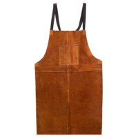 Tablier de soudage en cuir fendu de vache AB de haute qualité Équipement de sécurité à usage industriel brun doré