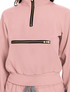 Combinaison de travail en denim pour femmes, pantalon de jogging, haut extensible avec plusieurs poches, blouse de travail à col montant, manches longues - Product Image 4