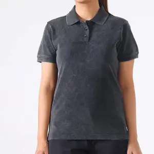 Đồng Bằng Trống Phụ Nữ Nhanh Chóng Khô Mỏng Phù Hợp Với Polo Tees Thể Thao Của Phụ Nữ Bán Buôn Biểu Tượng Tùy Chỉnh Thiết Kế Phụ Nữ Polo T Áo Sơ Mi