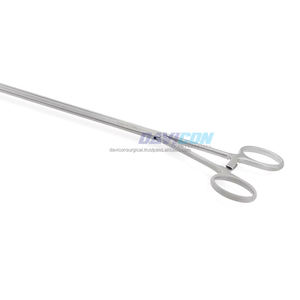 Pinza DeBakey Toracoscópica de Acero Inoxidable, Curva de 100 mm, Mandíbulas Atraumáticas 1x2, Eje de 10 mm, con Trinquete, Longitud de Trabajo de 28.8 cm (14.75 pulgadas) - Product Image 6