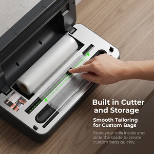 Petite machine de mise sous vide pour l'emballage alimentaire avec sacs réutilisables, tuyau de vide externe pour la cuisine <span class=keywords><strong>à</strong></span> domicile, bocaux, bouteilles, contenants - Product Image 2