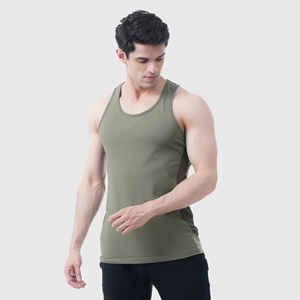 Débardeur pour homme en coton lourd 2026 sans manches, sport, fitness, col rond, gilet pour homme, logo personnalisé pour débardeur pour homme, service OEM - Product Image 1