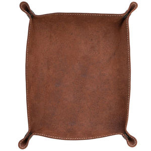 Plateau unique en cuir véritable fait à la main Logo personnalisé vaisselle porte-bijoux organisateur de bureau Valet fourre-tout cadeau décoratif LTR-0012 - Product Image 4