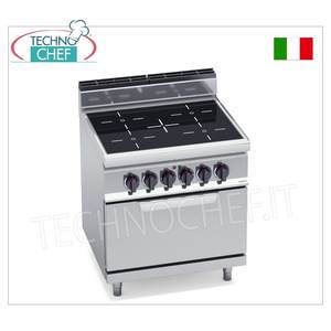 Cocina Eléctrica de 4 Zonas con Infrarrojos en Horno GN 2/1, Kw.20.3 - Product Image 4