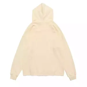Venta caliente de invierno de peso pesado logotipo personalizado 400gsm 100% algodón polar Color sólido en blanco de gran tamaño de talla grande sudaderas con capucha para hombre - Product Image 4