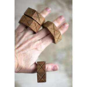 Farmhouse-Style Durable Wooden Napkin Rings Rustic Finish for Casual Dining Weddings & Parties - Product Image 4
