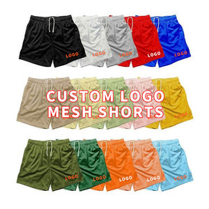 Custom Solid Double <b>Layer</b> Mesh Shorts Men Summer Basketball Gym Streetwear Digital Printing Breathable Quick Dry Polyester - Product Image 5