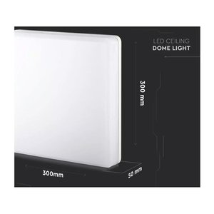 Plafoniera a LED quadrata 25W 100LM/W fredda 6400K IP44 300x300x48mm alloggiamento bianco SKU-13979-illuminazione/plafoniera - Product Image 2