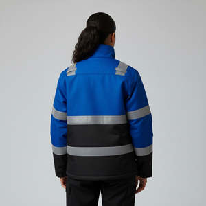 Chaqueta de Seguridad Reflectante 100% Poliéster para Hombre, con Logotipo Personalizado, Cremallera, ANSI Clase 3, LED Intermitente, Impermeable - Product Image 5