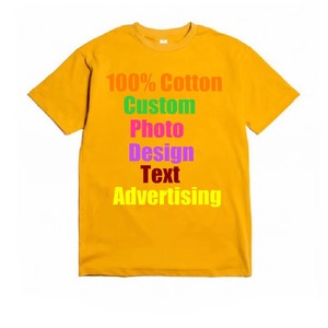 2025 Camiseta de algodón puro con estampado de logotipo personalizado Unisex para hombre Harajuku Color sólido letra de punto anuncios personalizados fotos de texto - Product Image 3