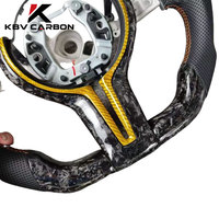 Volant KBV en carbone forgé en forme de D pour BMW M3 M4, logo personnalisé, amélioration et modification directe d'usine pour l'intérieur de voiture de course