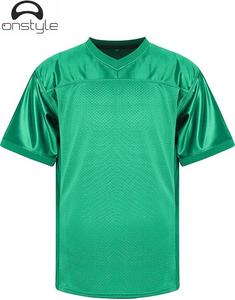 Camiseta de fútbol americano unisex de alta calidad con número impreso personalizado, diseño liso transpirable para adultos de talla grande (XL 5XL) - Product Image 1