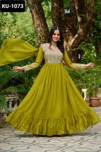 Nouveau Designer Star Georgette Anarkali Style Prêt à Porter Fantaisie Robes avec Dupatta à Bas Prix Mariage et Festival Porter Costume - Product Image 3