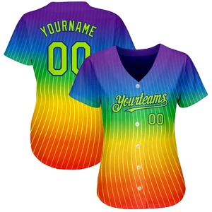 Nouveau design, maillot de baseball 100 % polyester de haute qualité, uniforme adulte pas cher, personnalisable, vente en gros, col en V, séchage rapide, respirant - Product Image 3
