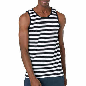 Rib sans manches 100% coton Singlet hommes blanc solide gilet hommes Fitness débardeur entraînement gymnastique chemise impression numérique débardeurs - Product Image 1