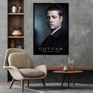 Affiche moderne de Gotham de James Gordon pour décoration murale avec cadre noir - Product Image 1