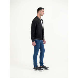 RASTABAN Reversible <b>Suede</b> Zipper Casual <b>Jacket</b> Water Proof Autumn Leather XS Stand Collar Hooded Embroidered Pattern College - Product Image 3