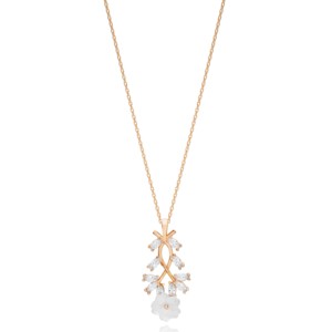 Collier Pendentif Chic Fleur Charmante avec Pierre CZ Marquise, Collection Été, Fabrication Artisanale Turque, Vente en Gros, Bijoux en Argent Sterling 925 - Product Image 6