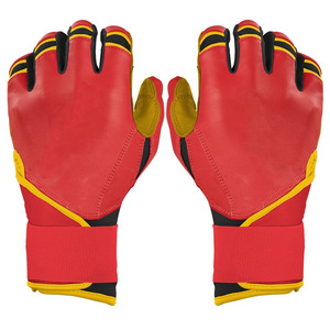 Gants de frappe de baseball multicolores à manchette longue de haute qualité pour les joueurs d'équipe professionnels Gants de frappe de baseball en cuir de vachette - Product Image 6