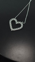 Collar con Colgante de Diamante Cultivado en Laboratorio CVD, Joyería Fina Única para Mujer, Forma de Corazón, Oro Blanco, Accesorio de Lujo con Certificado IGI
