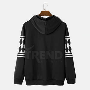 เสื้อฮู้ดผู้ชายแฟชั่น สกรีนโลโก้ได้ ลายเรียบ สไตล์ฤดูหนาว ผ้าฟลีซคุณภาพสูง แห้งเร็ว ระบายอากาศได้ดี ผลิตจากโพลีเอสเตอร์/คอตตอน - Product Image 2