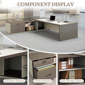 <b>L</b>-<b>Shaped</b> Executive <b>Desk</b> with Digital Lock Engineered Wood for Bedroom <b>DESK</b>-0025 - Product Image 2
