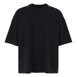 Camiseta de Manga Corta para Hombre, Informal, 220g, Algodón Orgánico, Ecológica, Transpirable, con Logotipo Bordado en la Parte Delantera, Color Sólido, Cuello Redondo, Primavera - Product Image 1