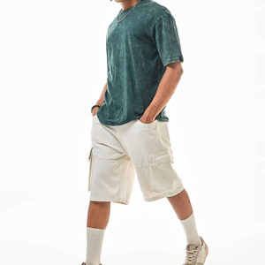 Men's <b>Tie</b>-Dye Short Sleeve Acid Wash T-Shirt 100% Cotton Regular Fit O-Neck Casual Solid Color Jersey <b>Knitted</b> Top - Product Image 1