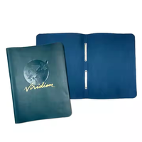 Taille personnalisée A4 menu couvre restaurant en cuir PU avec logo en creux personnalisé