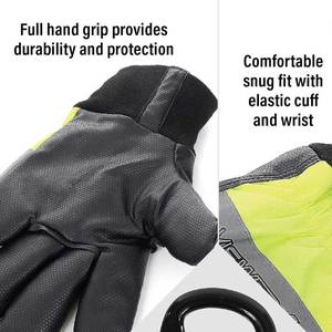 Gants de travail en cuir isolés Gants utilitaires en cuir à prise robuste Gants de travail de sécurité en cuir flexible - Product Image 3