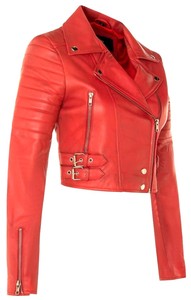 Nuevo diseño de cuero real con cremallera transpirable para mujer chaqueta recortada chica estilo moderno y bolsillos interiores exteriores OEM venta al por mayor 2024 - Product Image 3