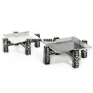 Ensemble de deux bols à chocolat avec support en nacre, forme ronde, bol à bonbons, best-seller, bol à chocolat décoratif - Product Image 5