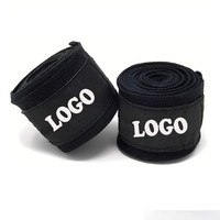 Enveloppes de main en coton avec logo imprimé sur mesure pour l'entraînement de boxe et de gymnastique-Support élastique pour les poignets Couleur et taille personnalisées