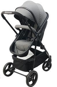 Poussette bébé 3 en 1, cadre en alliage d'aluminium léger et portable, pliage à une main, installation rapide, grand auvent, dossier inclinable - Product Image 5