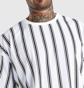 T-shirts personnalisés 100% coton matériel été dernière mode tendance personnaliser Logo et différentes couleurs goutte épaule - Product Image 3