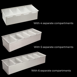 Best Wholesale Quality Kitchenware 4 Inserts Stainless Steel Condiment Holder Plastic Inside Compartments Garnish Dispenser - Product Image 6