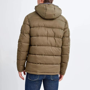 OEM Custom Printed Men's Puffer Jacket Hooded Casual <b>Winter</b> with Quick Service and Pockets Logo Customized 2026 - Product Image 2