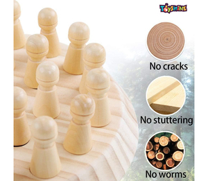 Tour arc-en-ciel en bois | Tour d'Hanoï | Jouet de puzzle empilable multicolore Premium 8 anneaux pour enfants, enfants et adultes - Product Image 2