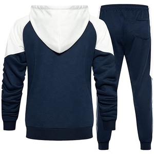 Ensemble de survêtement deux pièces pour homme, design personnalisé OEM, 100% coton, grandes tailles, décontracté, pour l'automne - Product Image 3