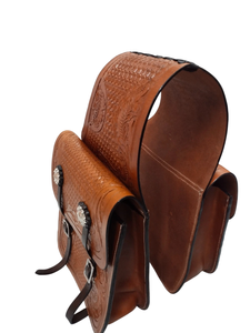 กระเป๋าทรงอานม้าหนังแท้สำหรับขี่ม้าอุปกรณ์สำหรับขี่ม้าแบบตะวันตก - Product Image 3